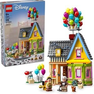 LEGO Yellow Blue Pink Green Multi-Color Up-Inspired House with Balloon Cluster